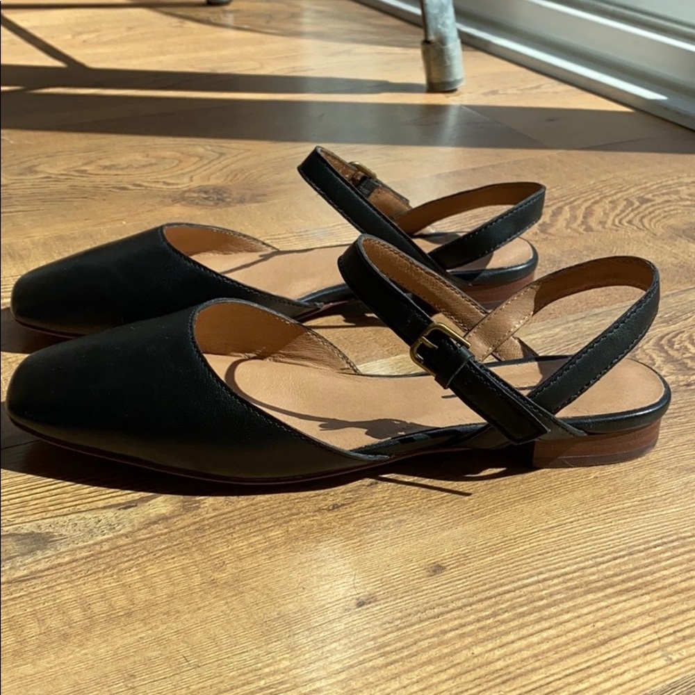 Madewell Jeanne/Cecilia slingback leather flat NEW